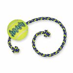 KONG Igračka za psa, SqueakAir Ball w/rope, Medium, zvučna, 53x7x7cm