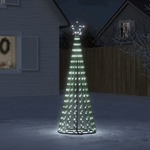 vidaXL Svjetleći stožac za božićno drvce 275 LED hladni bijeli 180 cm