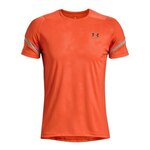 UNDER ARMOUR Tehnička sportska majica 'Rush Emboss' siva / narančasta / crna