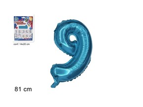 Balon folijski broj 9 plavi