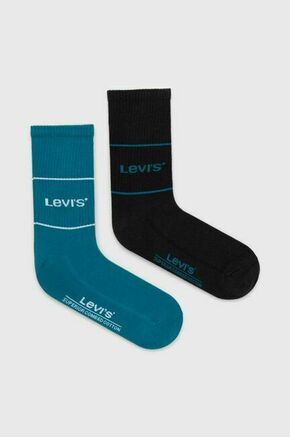 Set od 2 para ženskih visokih čarapa Levi's® 701210567 Ocean Depths