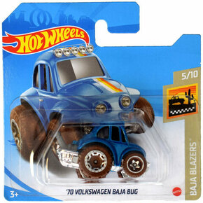 Hot Wheels: ' 70 Volkswagen Baja Bug mali automobil 1/64 - Mattel