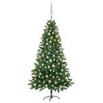 Umjetno božićno drvce LED sa setom kuglica 180 cm zeleno