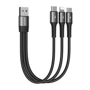 USB kabel Joyroom S-01530G11 3u1 2x USB-C / Lightning 3.5A 0.15m (crni)