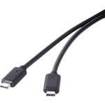 USB 3.0Gene 2priključni kabel [1x muški konektor USB-C™ - 1x muški konektor USB-C™] 1.00 m crna pozlaćeni kontakti Renkforce