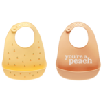 Pearhead set 2 silikonska slinčeka You're a Peach