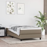 vidaXL Okvir za krevet s oprugama smeđesivi 90x200 cm od tkanine