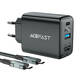 Zidni punjač Acefast A17, 65W GaN + kabel USB-C (crni)