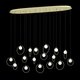 EGLO 390348 | Portocolom Eglo visilice svjetiljka jačina svjetlosti se može podešavati 17x LED 5950lm 3000K mesing, zlatno, opal