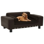 vidaXL Sofa za pse smeđa 81 x 43 x 31 cm od pliša i umjetne kože