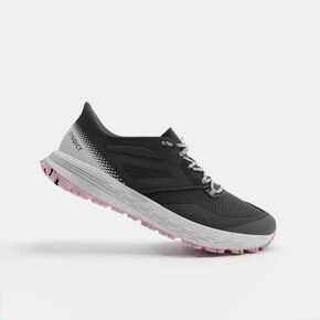 Tenisice za trail trčanje TR2 ženske karbon sive-ružičaste
