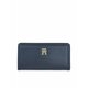 Veliki ženski novčanik Tommy Hilfiger Th Monotype Large Slim Wallet AW0AW16210 Space Blue DW6