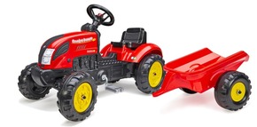 Falk Traktor na pedale s prikolicom 2058L - Crveni