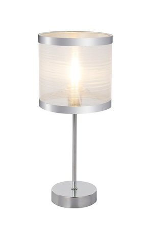 GLOBO 15259T | Naxosg Globo stolna svjetiljka 37cm s prekidačem 1x E14 krom