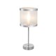 GLOBO 15259T | Naxosg Globo stolna svjetiljka 37cm s prekidačem 1x E14 krom, bijelo
