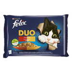 Felix hrana za mačke Fantastic DUO piletina i bubrezi, govedina i perad, puretina i jetra, janjetina i teletina, 12 (4x85 g)