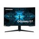 Samsung Odyssey G7 C27G75TQSP monitor, VA, 27", 16:9, 2560x1440, 240Hz, pivot, HDMI, 2x DisplayPort/Display port, USB