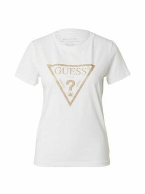 GUESS Majica zlatna / bijela