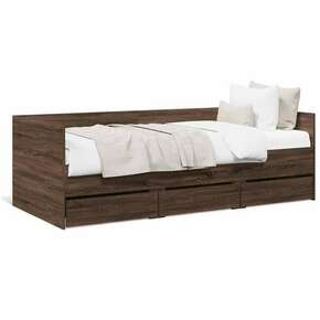 VidaXL Dnevni krevet s ladicama boja smeđeg hrasta 90 x 190 cm drveni