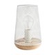 NOVA LUCE 9014065 | Marco-NL Nova Luce stolna svjetiljka 19cm s prekidačem 1x E27 drvo, bijelo
