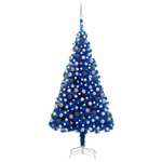 Umjetno božićno drvce LED sa setom kuglica plavo 240 cm PVC