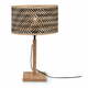 Crna/u prirodnoj boji stolna lampa s bambusovim sjenilom (visina 38 cm) Java – Good&amp;Mojo