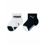 Set od 2 para dječjih visokih čarapa Puma Baby Mini Cats Lifestyle Sock 2P 935478 New Navy / White 03