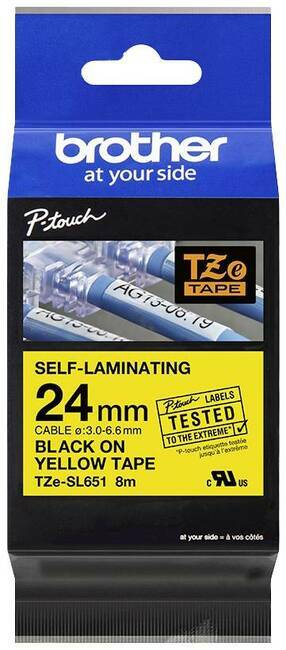 BROTHER TZeSL651 tape Black on Yellow