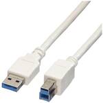 Value USB kabel USB 3.2 gen. 1 (USB 3.0) USB-A utikač, USB-B utikač 1.80 m bijela sa zaštitom 11.99.8870