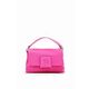 Torba Desigual boja: ružičasta - roza. Mala torba iz kolekcije Desigual. na kopčanje model izrađen od ekološke kože.