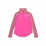 UNDER ARMOUR Sportska sweater majica srebrno siva / roza / bijela