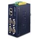 Planet Industrial 4-Port RS232/RS422/RS485 Serial to 2x 100Mbps RJ45 Device Server (-40~75C) PLT-ICS-2400T