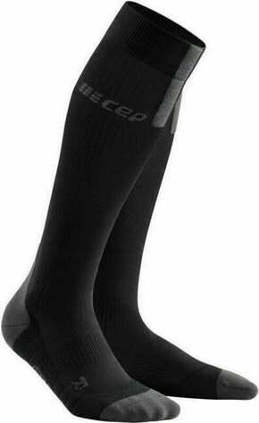 CEP WP40VX Compression Knee High Socks 3.0 Black/Dark Grey II Čarape za trčanje