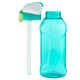 Boca za vodu za planinarenje 900 od plastike Ecozen® s čepom i slamkom 0,5 l tirkizna