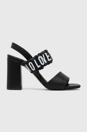 Kožne sandale Love Moschino boja: crna