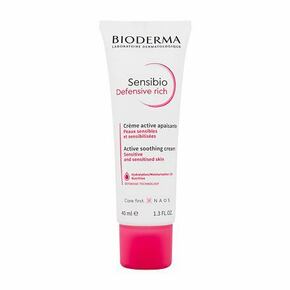 BIODERMA Sensibio Defensive Rich Active Soothing Cream umirujuća krema za osjetljivu kožu 40 ml za žene