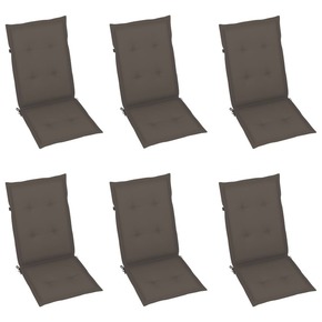VidaXL Jastuci za vrtne stolice 6 kom smeđe-sivi 120 x 50 x 4 cm
