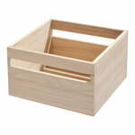Kutija za pohranu od drveta paulovnije IDesign Eco Wood, 25,4 x 25,4 cm