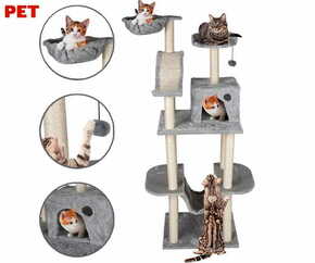 WEBHIDDENBRAND Pet Toys drvo za mačke i grebalica za mačke