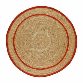Crveno-u prirodnoj boji okrugli tepih ø 90 cm Mahon – Universal