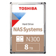 Toshiba N300 8TB 3.5 Zoll SATA (Bulk) Interne NAS Festplatte (CMR)