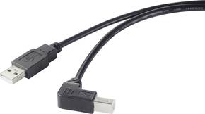 Renkforce USB 2.0 priključni kabel [1x USB 2.0 utikač A - 1x USB 2.0 utikač B]