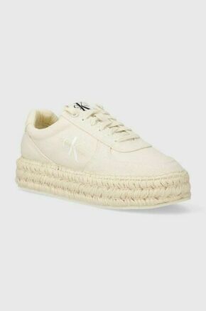 Espadrile Calvin Klein Jeans Espadrille Sneaker Cs Btw YW0YW01437 Creamy White/Bright White 0F9