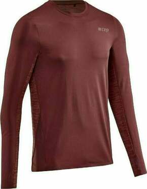 CEP W1136 Run Shirt Long Sleeve Men Dark Red L Majica za trčanje s dugim rukavom