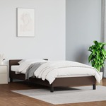 Okvir za krevet s uzglavljem smeđi 90x190 cm od umjetne kože