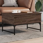 vidaXL Stolić za kavu smeđa boja hrasta 70x50x40 cm od drva i metala