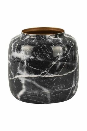 Ukrasna vaza Present Time - crna. Ukrasna vaza iz kolekcije Present Time. Model izrađen od metala.