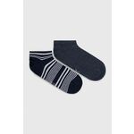 Čarape Tommy Hilfiger 2-pack za muškarce, boja: tamno plava - mornarsko plava. Niske čarape iz kolekcije Tommy Hilfiger. Model izrađen od elastičnog, s uzorkom materijala. U setu dva para.