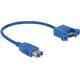 Delock USB kabel USB 3.2 gen. 1 (USB 3.0) USB-A utičnica, USB-A utičnica 25.00 cm plava boja