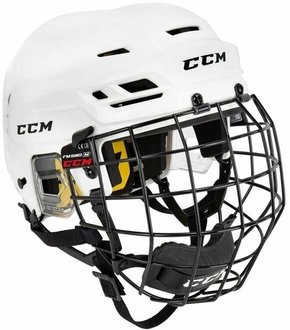CCM Hokejska kaciga Tacks 210 Combo SR Bijela XS